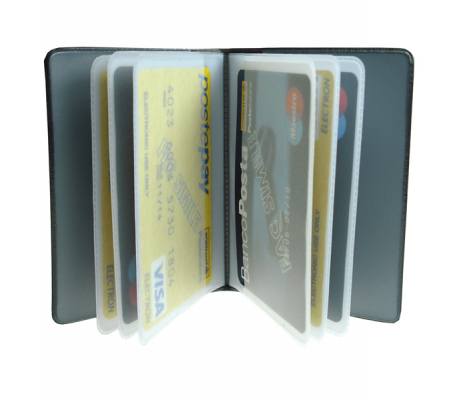 Portacard a libro - 14 scomparti - in PVC gommato - conf. 24 pezzi - Alplast - 880 - 8015915008807 - 94722_1 - DMwebShop