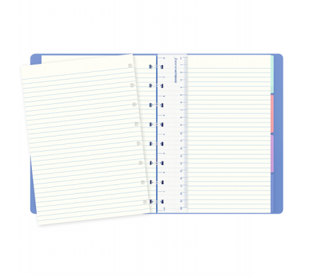 Notebook - con elastico - copertina similpelle - A5 - 56 pagine - a righe - blu pastello - Filofax - L115051 - 5015142261979 - 94810_1 - DMwebShop