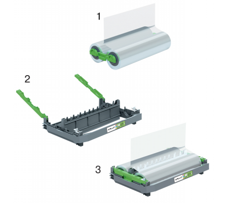 Cartuccia ricaricabile - struttura con film incluso - 100 micron - lucido - per plastificatrice Foton 30 - GBC - 4410024 - 5028252624480 - 94818_1 - DMwebShop