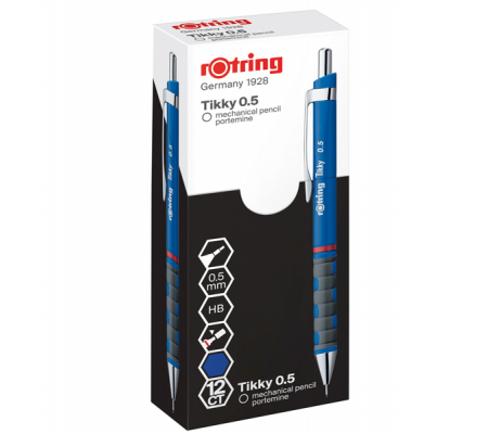 Portamine - 0,5 mm - tikky - fusto blu - papermate - Rotring - 1904701 - 3501170770566 - 53536_1 - DMwebShop