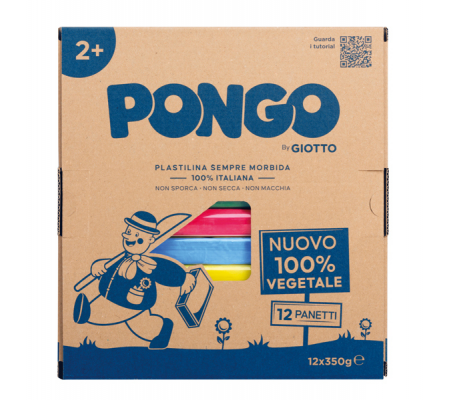 Pasta Pongo panetto 350 gr - colori assortiti - conf. 12 pezzi - Giotto - F603600 - 8000144008452 - 93964_2 - DMwebShop