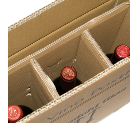 Scatola Wine Pack per 3 bottiglie - 30,5 x 10,8 x 36,8 cm - conf. 10 pezzi - Bong Packaging - 222103110 - 4250414105884 - 97526_2 - DMwebShop