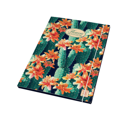 Cartella con elastico Nature Flowers - 26 x 35,5 x 1,2 cm - 3 lembi - Pigna - 02303643L