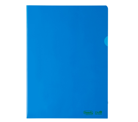 Cartelline a L - 22 x 30 cm - PE Bio-Based - liscio superior - blu - conf. 25 pezzi - Favorit - 400182394 - 8006779049938 - DMwebShop