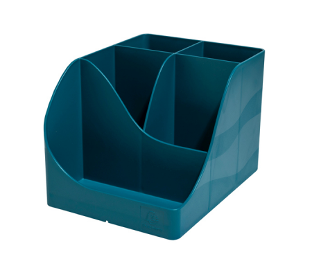 Portapenne Pen Wave NeoDeco - 15,5 x 11,9 x 10,9 cm - blu anatra - Exacompta - 69528D - 9002493695283 - DMwebShop