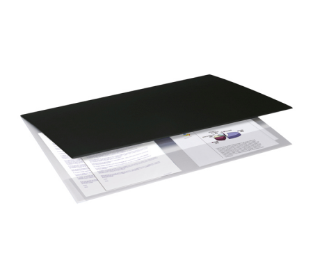 Sottomano Soft - doppio con tasca interna trasparente - 49 x 34,5 cm - plastica - nero - Arda - 0107NEO1000 - 8007627010742 - DMwebShop