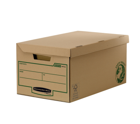 Scatola maxi Earth Series - con coperchio a ribalta - 37,8 x 28,7 x 54,5 cm - avana - Fellowes - conf. 10 pezzi - Bankers Box - 4472205 - 043859708024 - DMwebShop