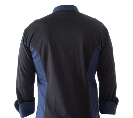 Giacca da cuoco Raul - a manica lunga - taglia L - blu - Giblor's - Q8GX0105-Z48-L - 8058045581550 - 96659_4 - DMwebShop