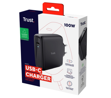 Caricabatteria Maxo - USB-C - 100 W - Trust - 24818 - 8713439248180 - 98757_3 - DMwebShop