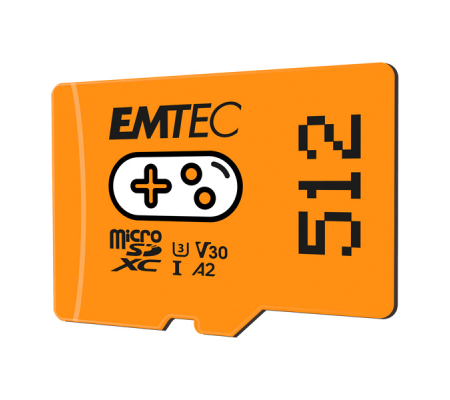 mSD - 512 Gb - UHS I U3 V30 A2 Gaming - Arancione - Emtec - ECMSDM512GXCU3G - 3126170175991 - EMTSDM512GXCU3_1 - DMwebShop