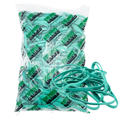 Elastico fettuccia - Ø 7 x 0,5 cm - 1 kg - gomma - verde - Lebez - 81777 - 8007509123041 - DMwebShop