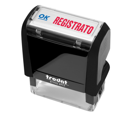 Timbro Printy 4912 Office Eco - autoinchiostrante - REGISTRATO - 47 x 18 mm - nero - Trodat - 194269 - 1900849426902 - DMwebShop