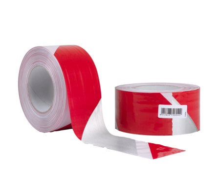 Nastro segnaletico Signal - 70 mm x 100 mt - bianco-rosso riflettente - Geko - 205/11 - 8014846706028 - DMwebShop