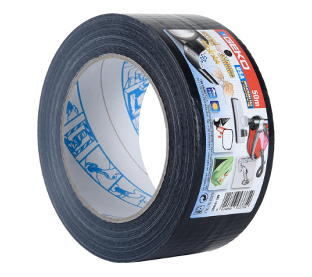 Nastro adesivo telato Usa Premium - 5 cm x 5 mt - nero - Geko - 19100/3 - 8014846533754 - DMwebShop