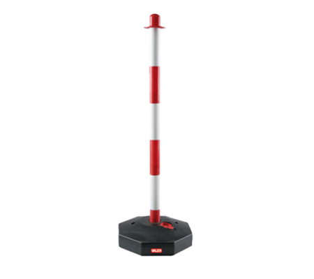 Colonnina segnaletica con base riempibile - H 85 cm - bianco-rosso - Valex - 1960445 - 8004878662867 - DMwebShop