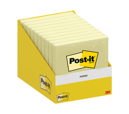 Blocco foglietti - 76 x 76 mm - giallo canary - 100 fogli - conf. 10 blocchi - Post-it - 7100317841 - 4064035126773 - DMwebShop