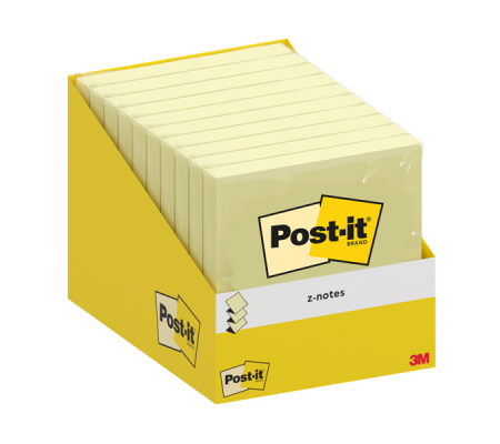 Blocco foglietti Z-Notes - 76 x 76 mm - giallo canary - 100 fogli - conf. 10 blocchi - Post-it - 7100317838 - 4064035126780 - DMwebShop