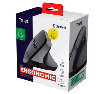 Mouse ergonomico wireless Bayo+ - Trust - 25146