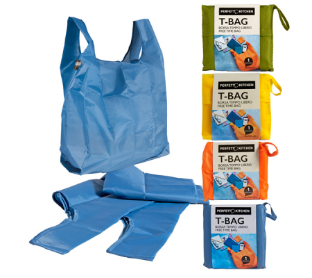 Shopper T-Bag small - riutilizzabile - 35 x 58 cm - colori assortiti - Perfetto - 0463 - 8000957046306 - DMwebShop