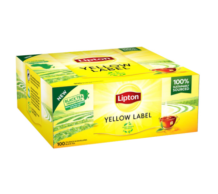 Te' nero - Yellow Label - in filtro - conf. 100 pezzi - Lipton - 69571039 - 8720608011568 - DMwebShop