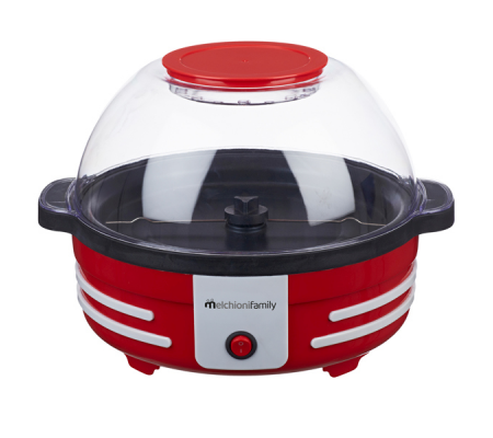 Macchina per pop corn - con coperchio - 850 W - rosso - Melchioni Family - 118370002 - 8006012372458 - DMwebShop