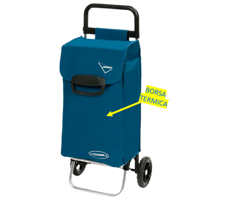 Carrello spesa Pisa - con borsa termica - 60 lt - No Brand - 6129800 - 8001851008438 - DMwebShop