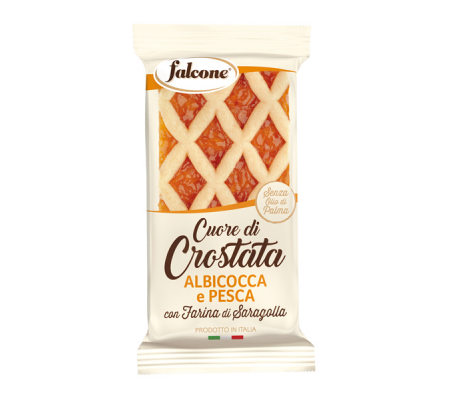 Cuor di crostata albicocca e pesca - 60 gr - Dolciaria Falcone - 01-0409 - 8023696005441 - DMwebShop