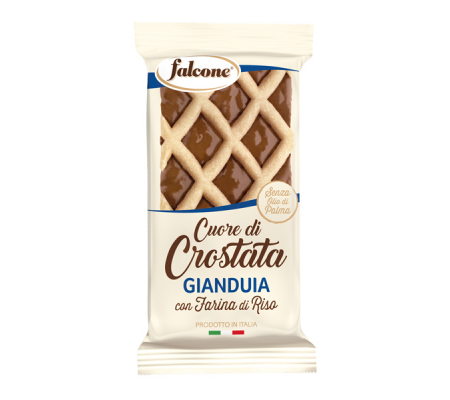 Cuor di crostata gianduia - 60 gr - Dolciaria Falcone - 01-0410 - 8023696005458 - DMwebShop