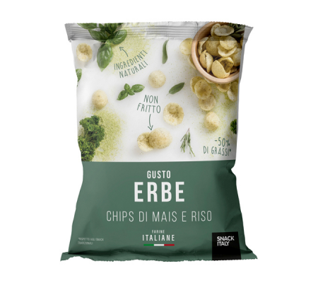 Chips di mais e riso alle erbe mediterranee - 70 gr - Snack Italy - A005 - 18033509630071 - DMwebShop
