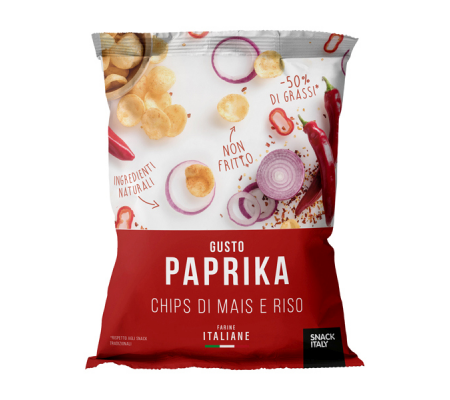 Chips di mais e riso alla paprika - 70 gr - Snack Italy - A008 - 18033509630064 - DMwebShop