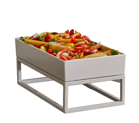 Stand buffet GN 1/3 - 32,5 x 17,6 x 16 cm - metallo - bianco - Leone - T0581.Y