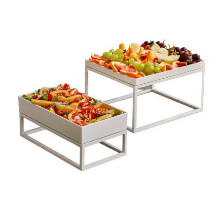 Stand buffet GN 1/2 - 32,5 x 26,5 x 16 cm - metallo - bianco - Leone - T0583.Y