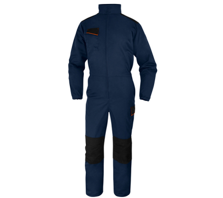 Tuta da lavoro M1CO2 - taglia L - twill-poliestere-cotone - blu-arancio - Deltaplus - M1CO2BMGT - 3295249289584 - DMwebShop