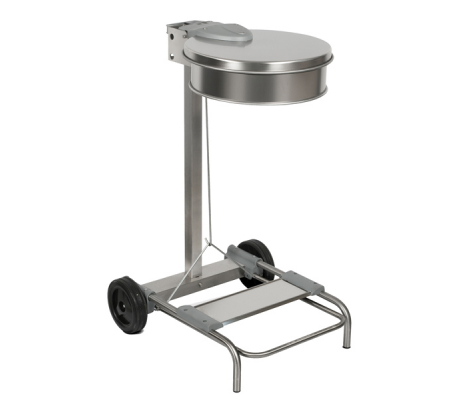 Carrello portasacco - 54,6x60xH94 cm - con ruote - 110 lt - acciaio inox - Stlcasa - Stilcasa - 406/A - 8033630014965 - DMwebShop