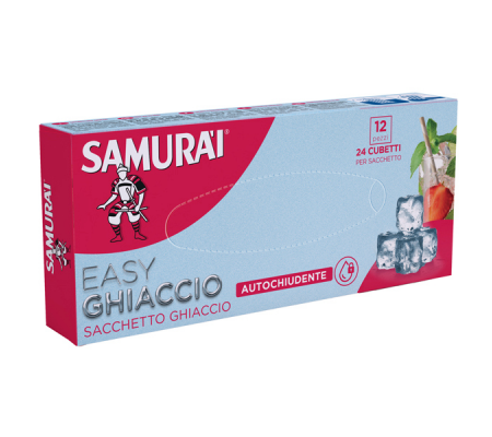 Sacchetti ghiaccio - da 24 cubetti - PE - trasparente - Samurai - conf. 12 pezzi - Samurai Party - 278SM - 8003350552269 - DMwebShop