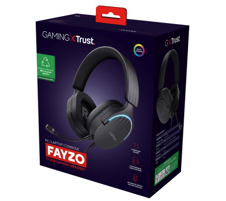 Cuffie gaming USB 7.1 GXT490 FAYZO - Trust - 24900