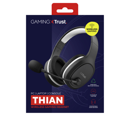 Cuffie gaming wireless con microfono GXT 391THIAN - nero - Trust - 24502