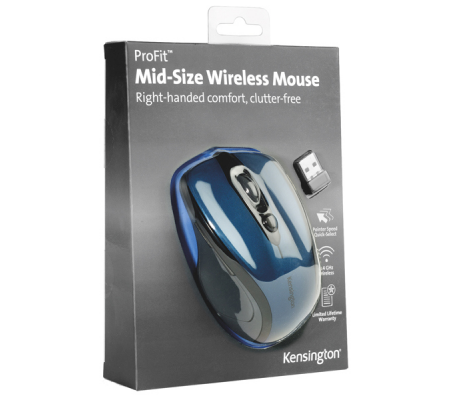 Mouse wireless Pro Fit - di medie dimensioni - blu zaffiro - Kensington - K72421WW