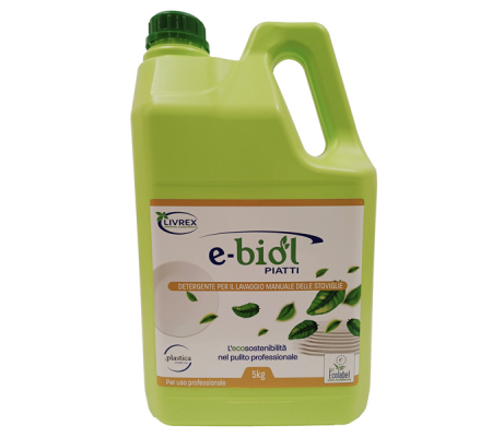 Detersivo piatti Ebiol Tanica 5 kg - inodore - Livrex - LX0400 - 8053736061441 - DMwebShop