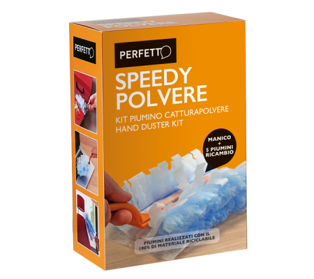 Piumino Speedy polvere - manico allungabile + 5 ricambi - Perfetto - 12840 - 8052474128409 - DMwebShop