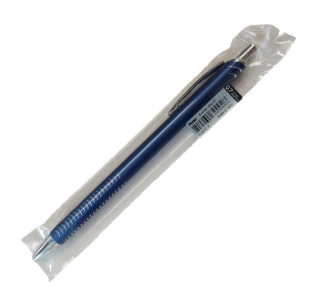 Penna roller EnerGel Metal Slim - punta 0,7 mm - fusto blu - Pentel - BL447C-A