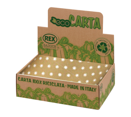 Carta regalo riciclata Graphic - 100 fogli - 70 x 100 cm - fantasie assortite - Rex Sadoch - EC400G01