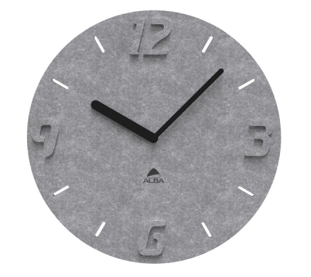 Orologio da parete effetto 3D - Ø 30 cm - PET - grigio - Alba - 3129710017874 - DMwebShop