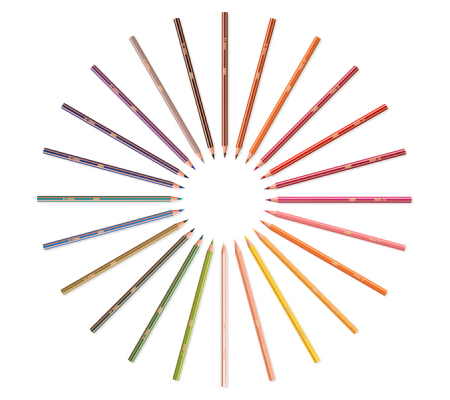 Matita colorata Evolution Stripes - colori assortiti - conf. 12 pezzi - Bic - 9505222 Bic Kids