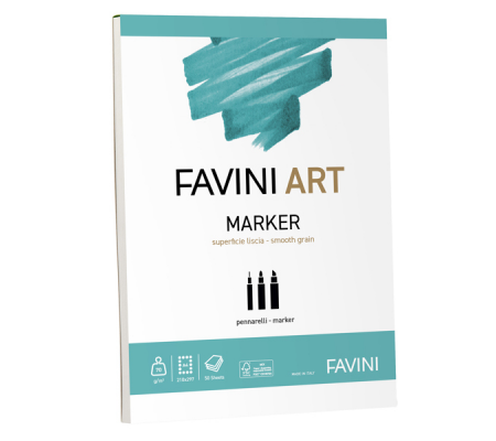 Album collato Marker - A4 - 70 gr - 50 fogli - Favini - A420594 - 8007057110258 - DMwebShop