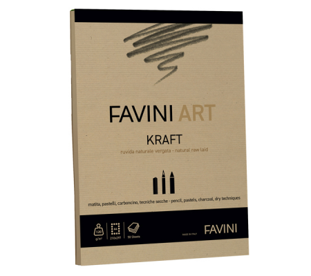 Album collato Kraft - A4 - 120 gr - 50 fogli - Favini - A420554 - 8007057110272 - DMwebShop