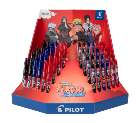 Frixion Ball e Clicker Naruto - colori assortiti - expo 96 pezzi - Pilot - 009701 - 8014233009701 - DMwebShop