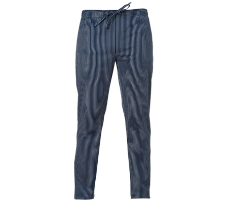 Pantalone da cuoco Enrico - taglia S - gessato blu - Giblor's - Q8PX0108-G48-S - 8058045585978 - DMwebShop