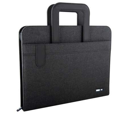 Portablocco Flap - con manici - tessuto - nero - A4 - City Time - 61920 - 8002787619200 - DMwebShop