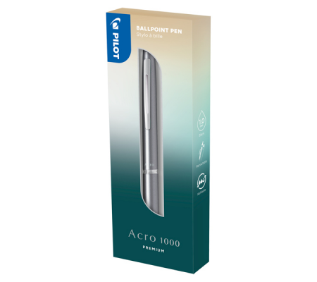 Penna a sfera scatto Acro 1000 - punta 1 mm - fusto argento - Pilot - 011253